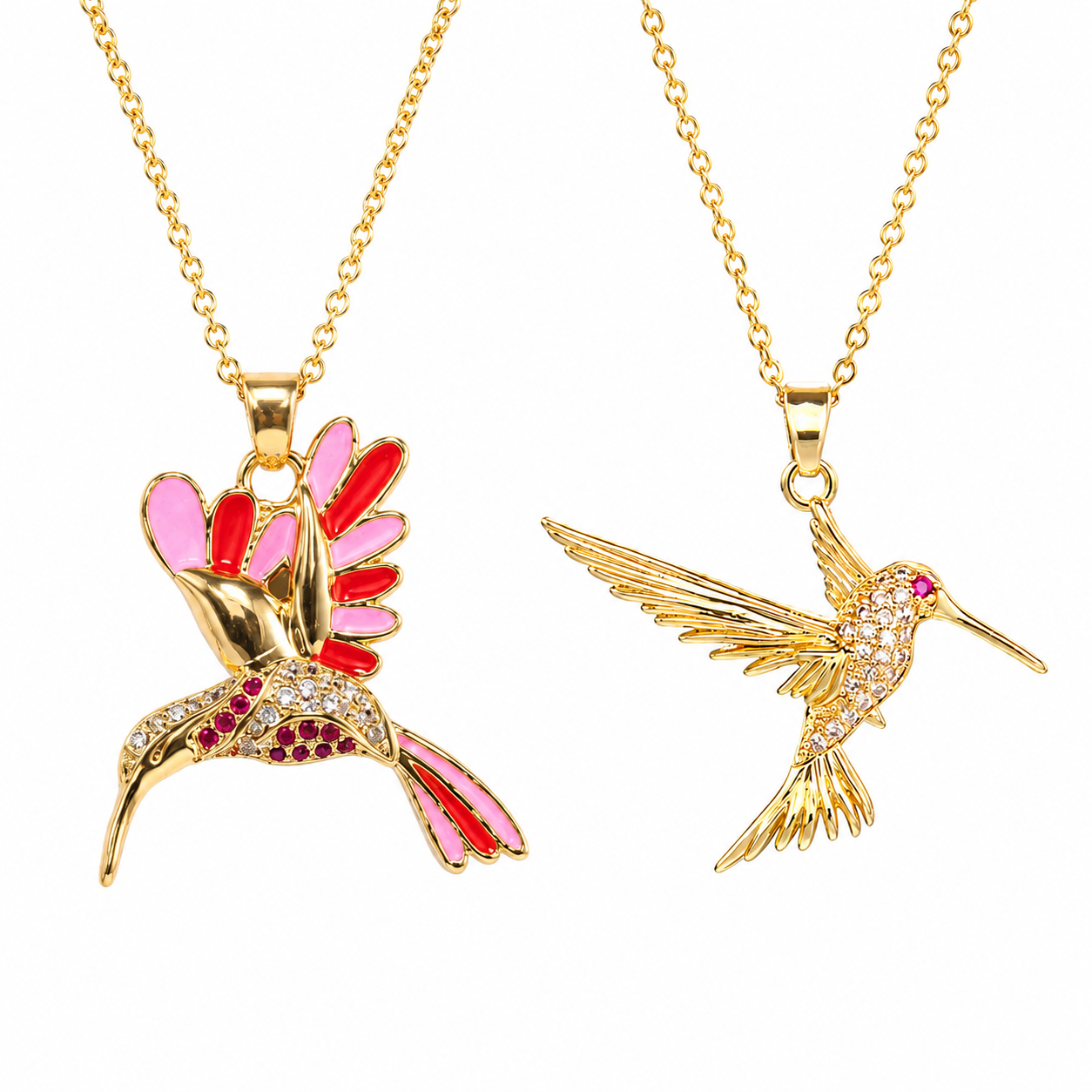 🍀 Final Day: 50% OFF!! | 🦜 2026 All-New Upgrade 💥 Exquisite Diamond-Embellished Sunbird Necklace