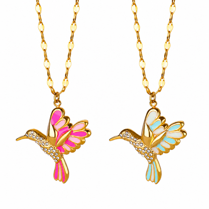 🍀 Final Day: 50% OFF!! |  🦜 2026 Brand New Upgrade 💥 Exquisite Diamond-Embellished Hummingbird Necklace