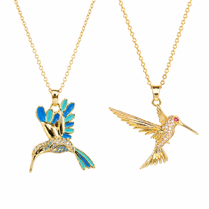 🍀 Final Day: 50% OFF!! |  🦜 2026 All-New Upgrade 💥 Exquisite Diamond-Embellished Sunbird Necklace
