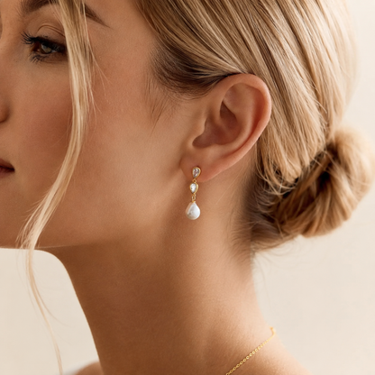 🔥Freshwater Pearl Drop Earrings – 925 Sterling Silver Bridal & Mother’s Day Gift🎁
