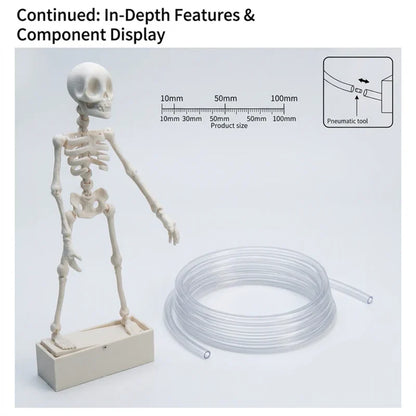 Dancing Skeleton Aquarium Ornament with Bubbles