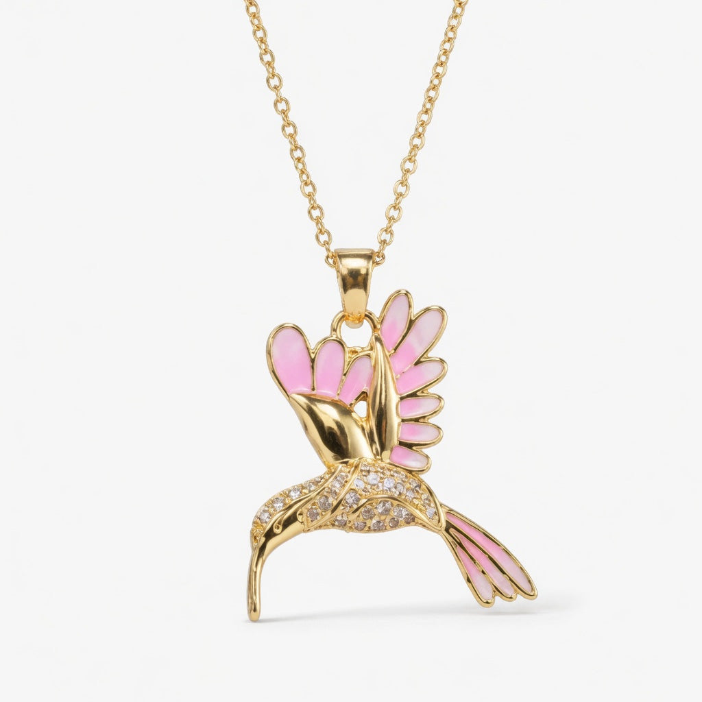 🍀 Final Day: 50% OFF!! |  🦜 2026 All-New Upgrade 💥 Exquisite Diamond-Embellished Sunbird Necklace