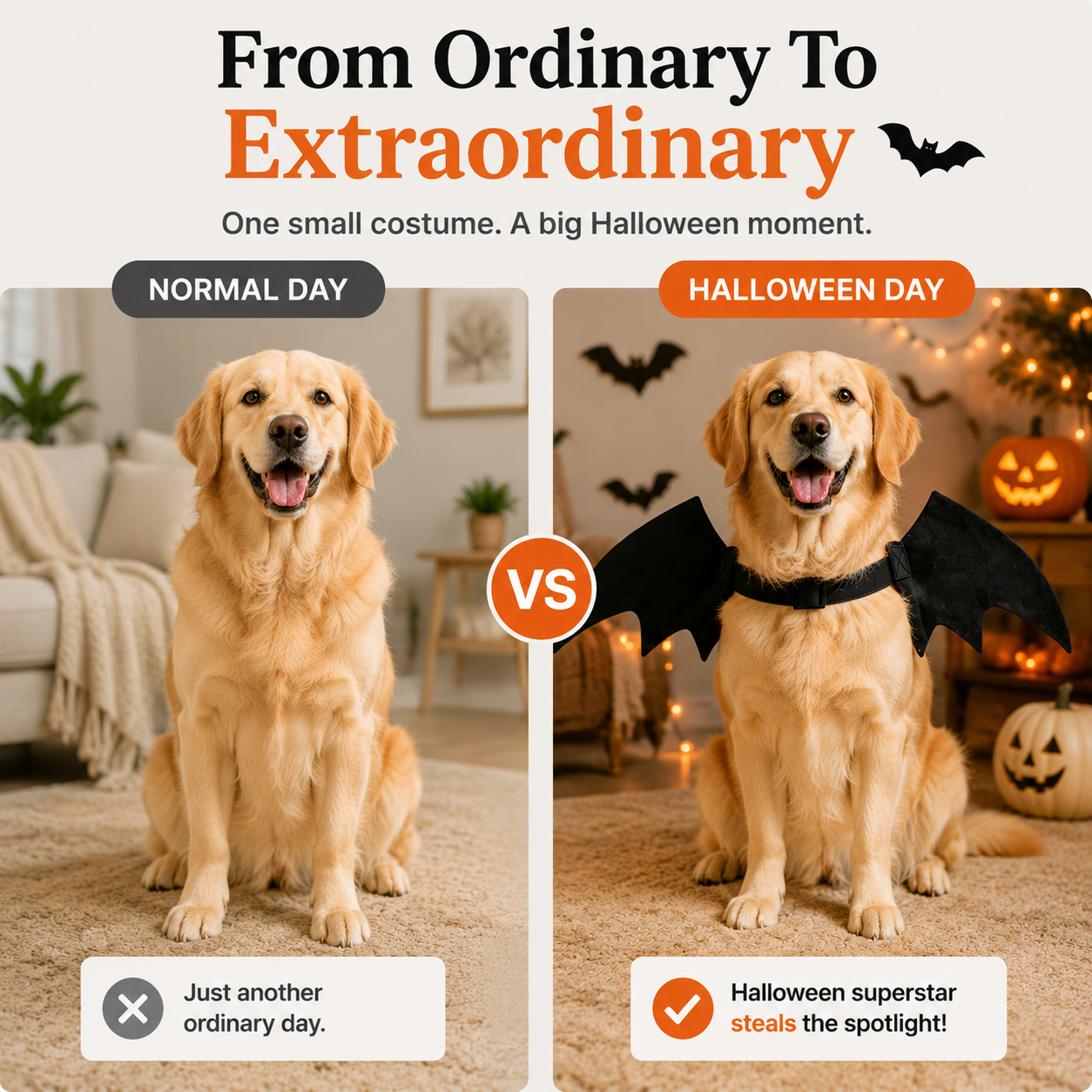 🔥🔥Halloween Bat Wings Costume For Cats & Dogs 🦇
