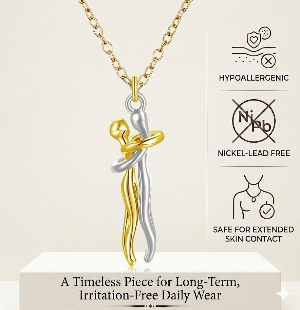 🔥60%off TODAY!丨 Forever Embrace Necklace – A Symbol of Love & Connection--Gift Box Packaging🎁
