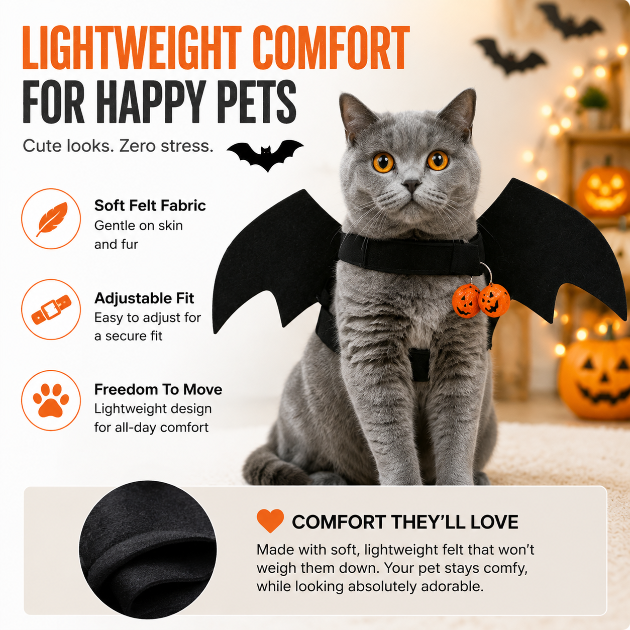 🔥🔥Halloween Bat Wings Costume For Cats & Dogs 🦇