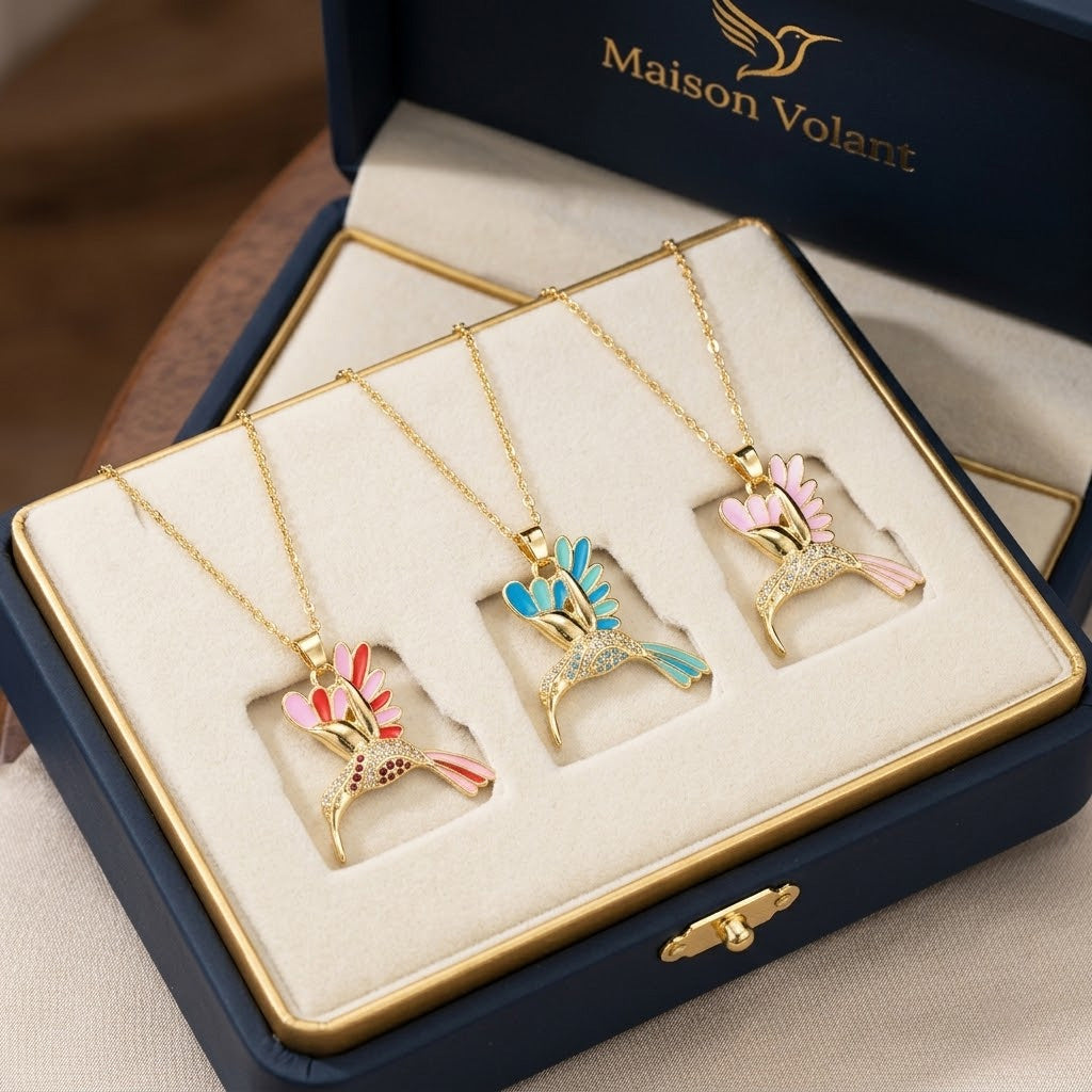 🍀 Final Day: 50% OFF!! |  🦜 2026 All-New Upgrade 💥 Exquisite Diamond-Embellished Sunbird Necklace