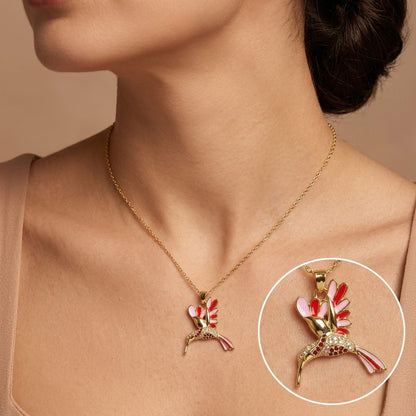 🍀 Final Day: 50% OFF!! |  🦜 2026 All-New Upgrade 💥 Exquisite Diamond-Embellished Sunbird Necklace