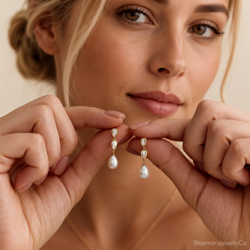 🔥Freshwater Pearl Drop Earrings – 925 Sterling Silver Bridal & Mother’s Day Gift🎁