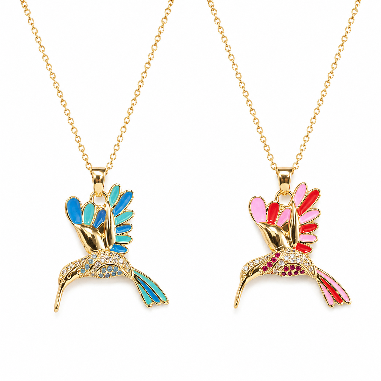 🍀 Final Day: 50% OFF!! |  🦜 2026 All-New Upgrade 💥 Exquisite Diamond-Embellished Sunbird Necklace