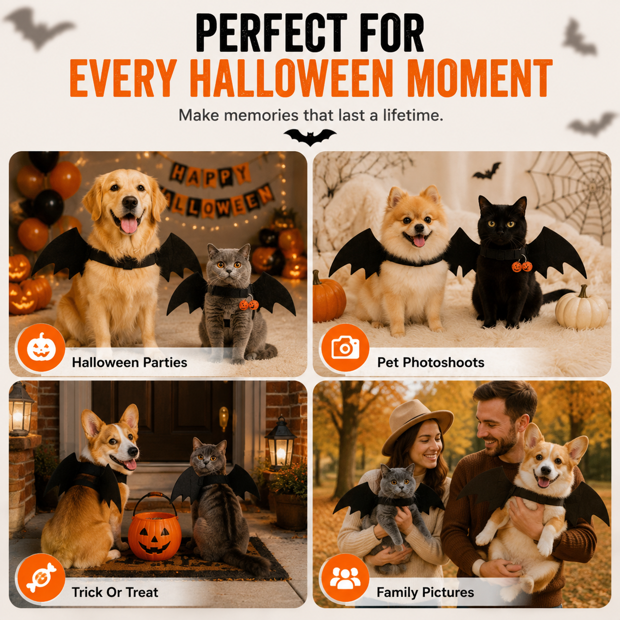 🔥🔥Halloween Bat Wings Costume For Cats & Dogs 🦇
