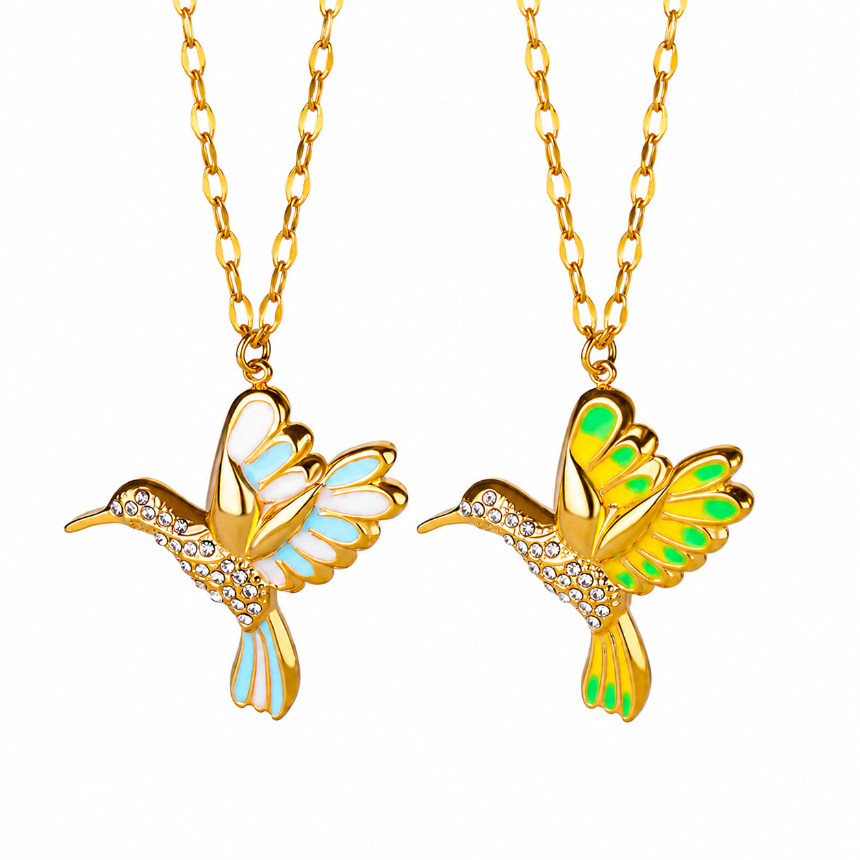 🍀 Final Day: 50% OFF!! |  🦜 2026 Brand New Upgrade 💥 Exquisite Diamond-Embellished Hummingbird Necklace