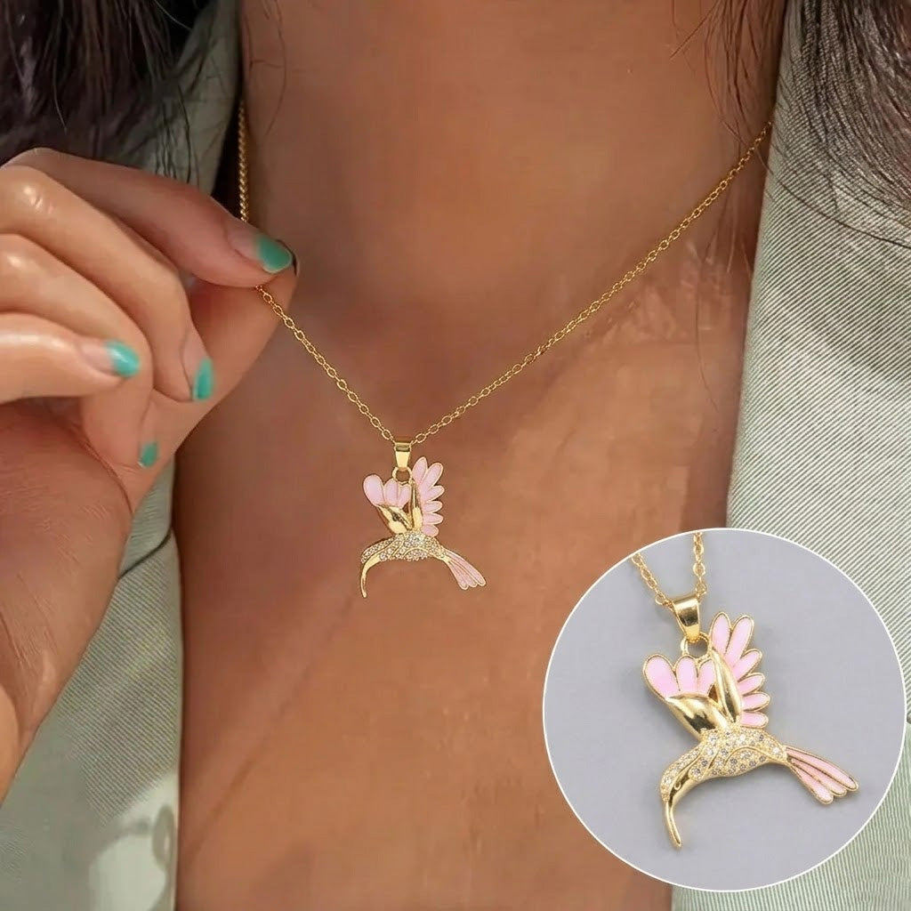 🍀 Final Day: 50% OFF!! |  🦜 2026 All-New Upgrade 💥 Exquisite Diamond-Embellished Sunbird Necklace