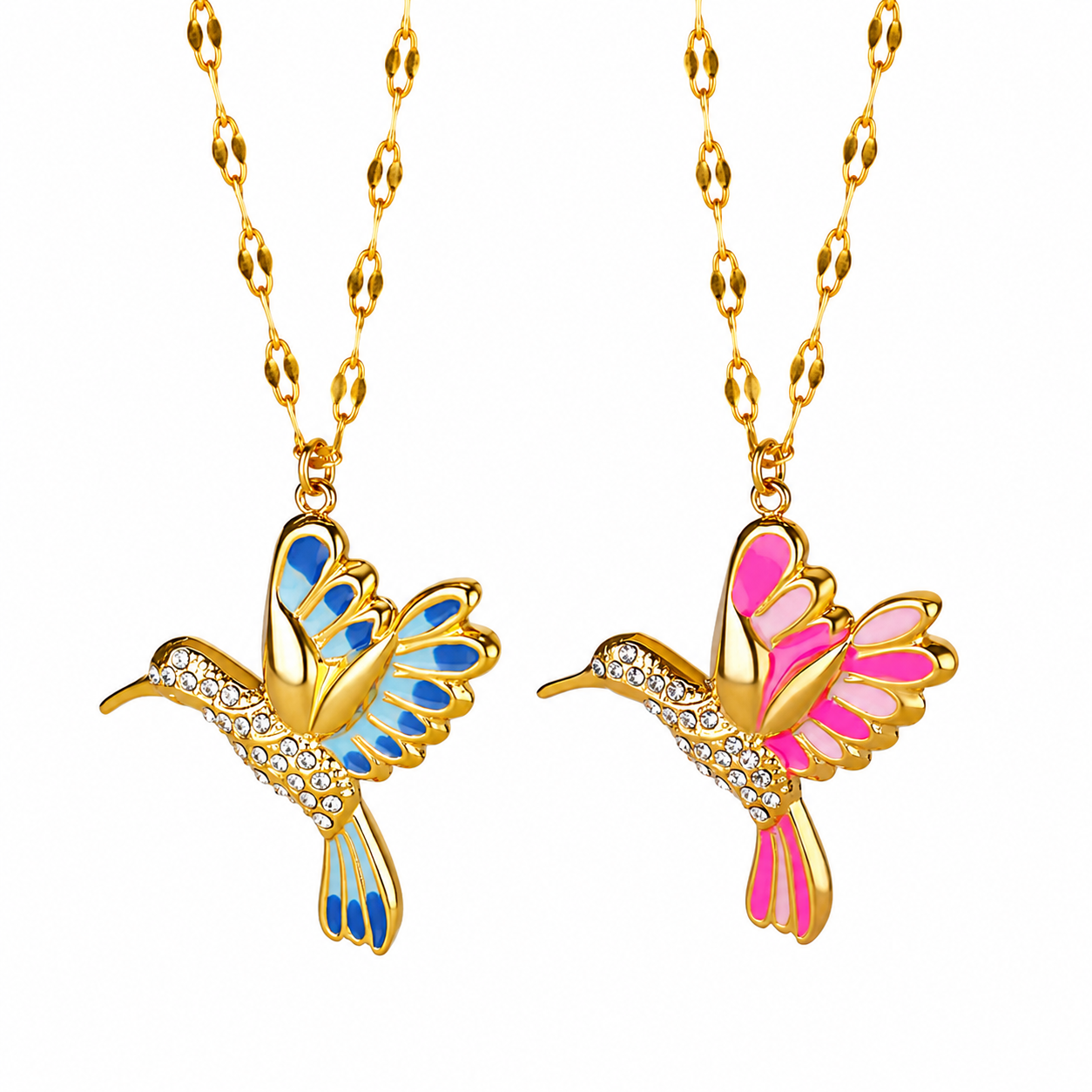 🍀 Final Day: 50% OFF!! |  🦜 2026 Brand New Upgrade 💥 Exquisite Diamond-Embellished Hummingbird Necklace