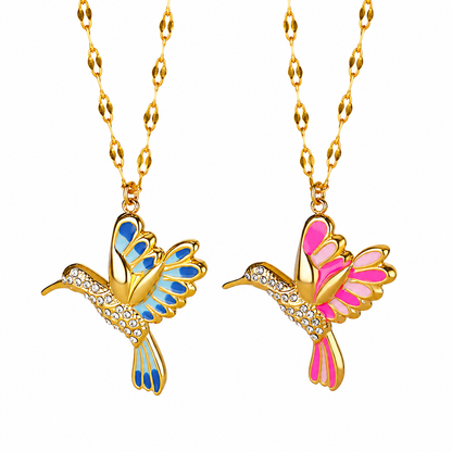 🍀 Final Day: 50% OFF!! |  🦜 2026 Brand New Upgrade 💥 Exquisite Diamond-Embellished Hummingbird Necklace