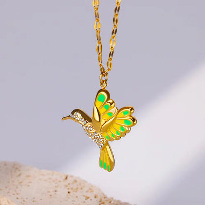 🍀 Final Day: 50% OFF!! |  🦜 2026 Brand New Upgrade 💥 Exquisite Diamond-Embellished Hummingbird Necklace