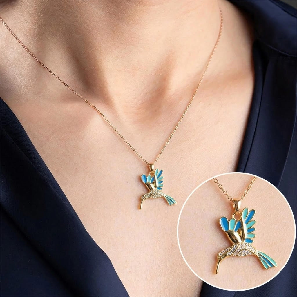 🍀 Final Day: 50% OFF!! |  🦜 2026 All-New Upgrade 💥 Exquisite Diamond-Embellished Sunbird Necklace