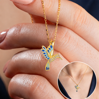 🍀 Final Day: 50% OFF!! |  🦜 2026 Brand New Upgrade 💥 Exquisite Diamond-Embellished Hummingbird Necklace