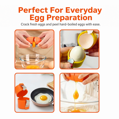 🔥Last Day Buy 1 Get 1 Free🥚Crack And Separate Eggs With Less Mess - Handy 2-in-1 Egg Tool