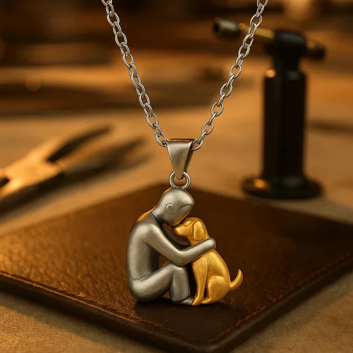 🐕‍🦺Official Store 丨Pet Lover's Dog-Hugging Pendant Necklace🎁