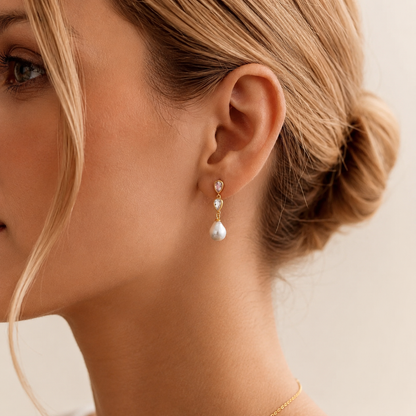🔥Freshwater Pearl Drop Earrings – 925 Sterling Silver Bridal & Mother’s Day Gift🎁