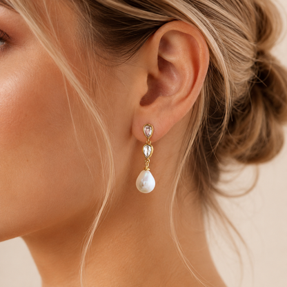 🔥Freshwater Pearl Drop Earrings – 925 Sterling Silver Bridal & Mother’s Day Gift🎁