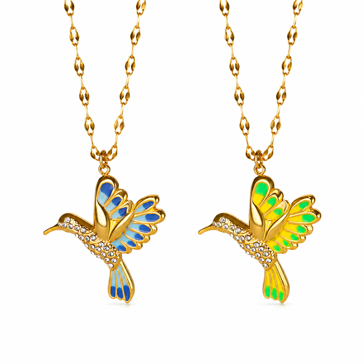 🍀 Final Day: 50% OFF!! |  🦜 2026 Brand New Upgrade 💥 Exquisite Diamond-Embellished Hummingbird Necklace