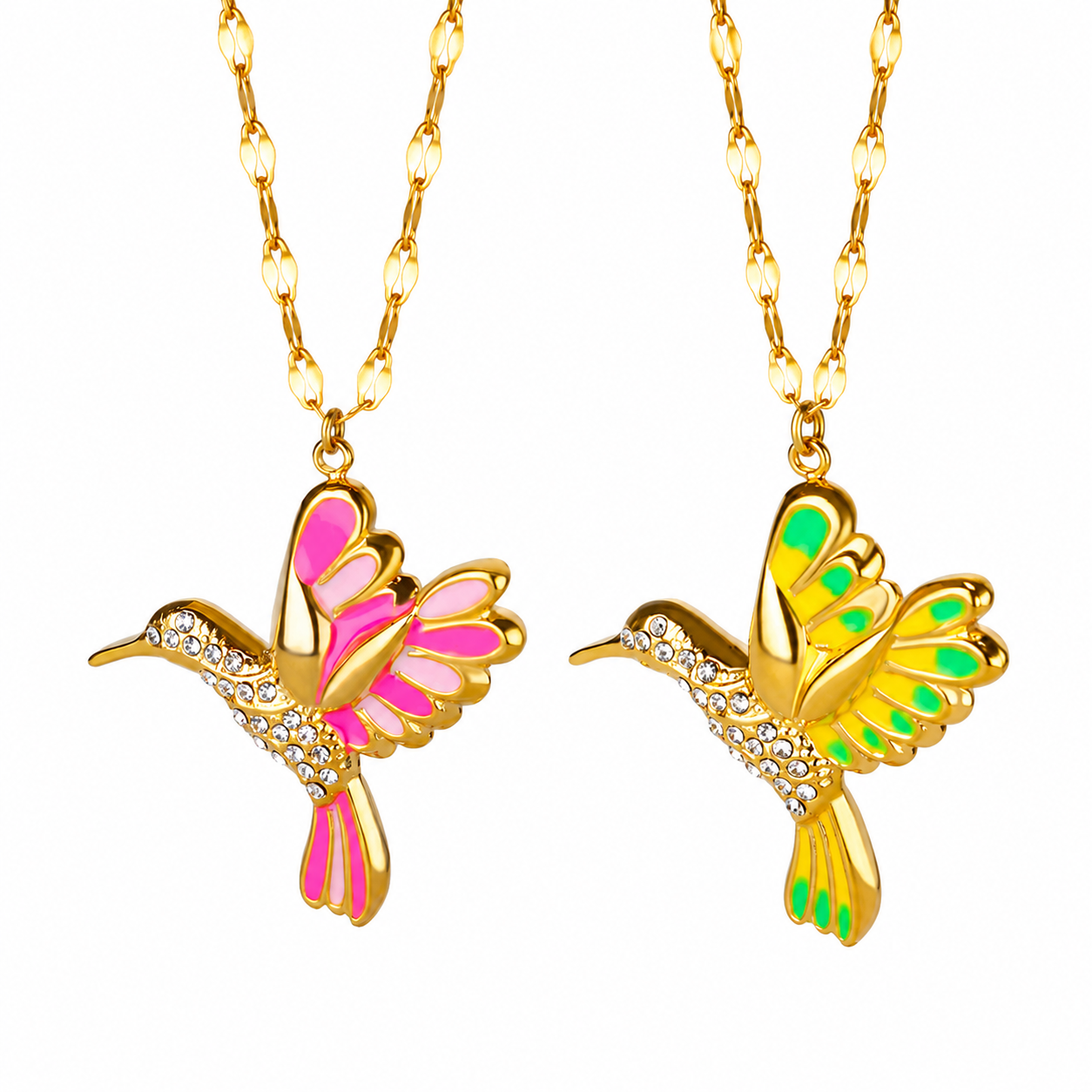 🍀 Final Day: 50% OFF!! |  🦜 2026 Brand New Upgrade 💥 Exquisite Diamond-Embellished Hummingbird Necklace
