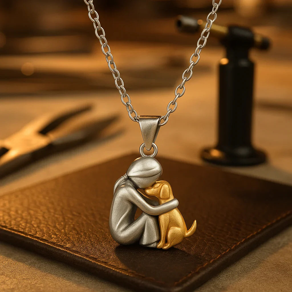 🐕‍🦺Official Store 丨Pet Lover's Dog-Hugging Pendant Necklace🎁