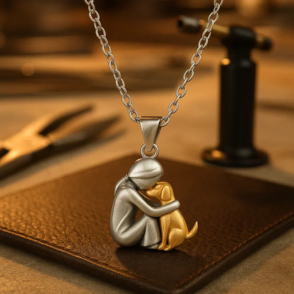🐕‍🦺Official Store 丨Pet Lover's Dog-Hugging Pendant Necklace🎁