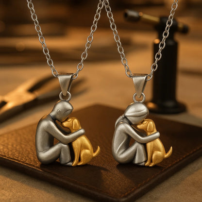 🐕‍🦺Official Store 丨Pet Lover's Dog-Hugging Pendant Necklace🎁