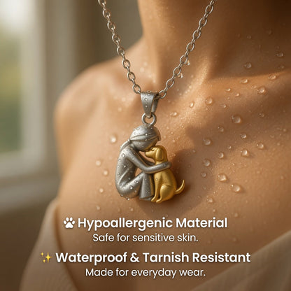 🐕‍🦺Official Store 丨Pet Lover's Dog-Hugging Pendant Necklace🎁