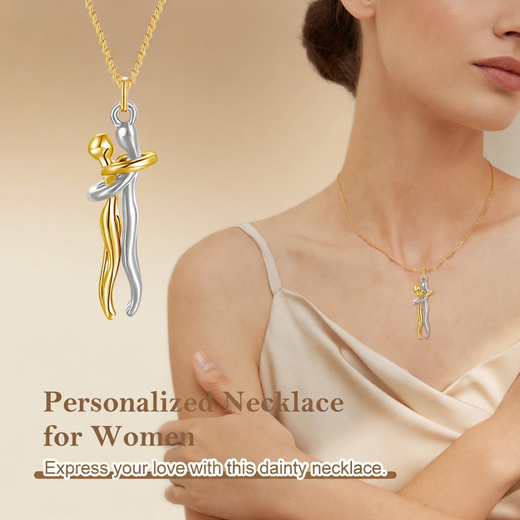 🔥60%off TODAY!丨 Forever Embrace Necklace – A Symbol of Love & Connection--Gift Box Packaging🎁