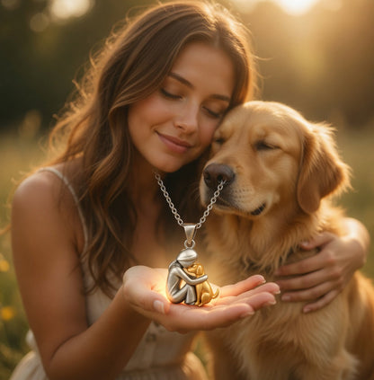 🐕‍🦺Official Store 丨Pet Lover's Dog-Hugging Pendant Necklace🎁