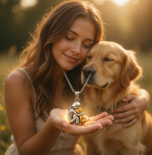 🐕‍🦺Official Store 丨Pet Lover's Dog-Hugging Pendant Necklace🎁