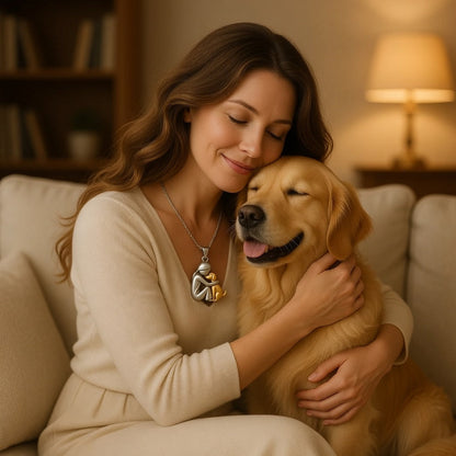 🐕‍🦺Official Store 丨Pet Lover's Dog-Hugging Pendant Necklace🎁