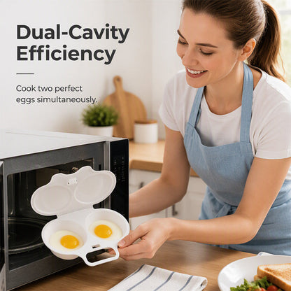 🥳2026 HOT SALE💞50K+ SOLD! 🥚✨  50% OFF + BUY 1 GET 1 FREE! Dual Cavity Microwave Egg Poacher – Quick oil‑free cooking, food‑grade PP & versatile. Perfect for busy mornings – healthy breakfast in minutes! ⚡🍳
