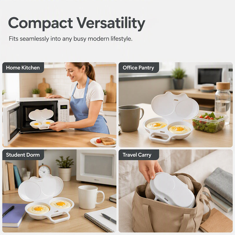 🥳2026 HOT SALE💞50K+ SOLD! 🥚✨  50% OFF + BUY 1 GET 1 FREE! Dual Cavity Microwave Egg Poacher – Quick oil‑free cooking, food‑grade PP & versatile. Perfect for busy mornings – healthy breakfast in minutes! ⚡🍳